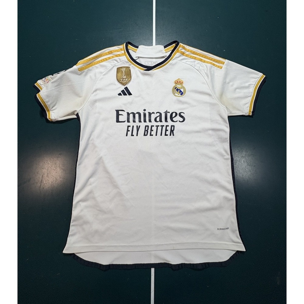 Adidas Real Madrid Jude Bellingham #5 2023/24 Home Authentic Soccer Jersey Large